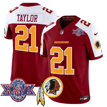 Men's Washington Redskins Throwback 1992 Super Bowl XXVI Patch Vapor Limited Jersey V3 - All Stitched - KINDOZY