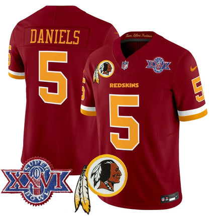 Men's Washington Redskins Throwback 1992 Super Bowl XXVI Patch Vapor Limited Jersey V3 - All Stitched - KINDOZY