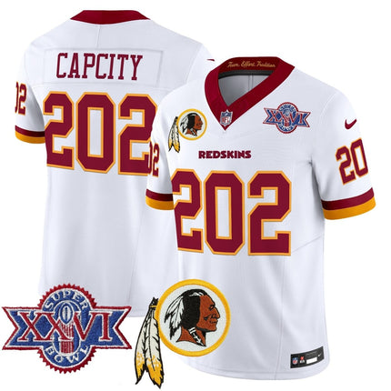 Men's Washington Redskins Throwback 1992 Super Bowl XXVI Patch Vapor Limited Jersey V3 - All Stitched - KINDOZY