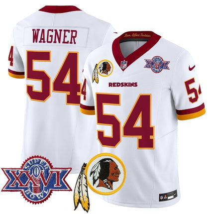Men's Washington Redskins Throwback 1992 Super Bowl XXVI Patch Vapor Limited Jersey V3 - All Stitched - KINDOZY