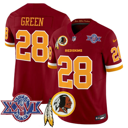 Men's Washington Redskins Throwback 1992 Super Bowl XXVI Patch Vapor Limited Jersey V3 - All Stitched - KINDOZY