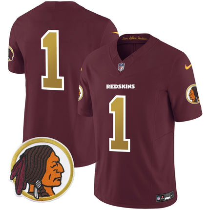 Men's Washington Redskins Throwback Vapor Limited Jersey - All Stitched - KINDOZY