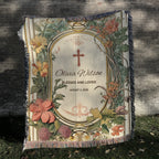 Blessed & Loved - Personalized Christian Baby Woven Blanket