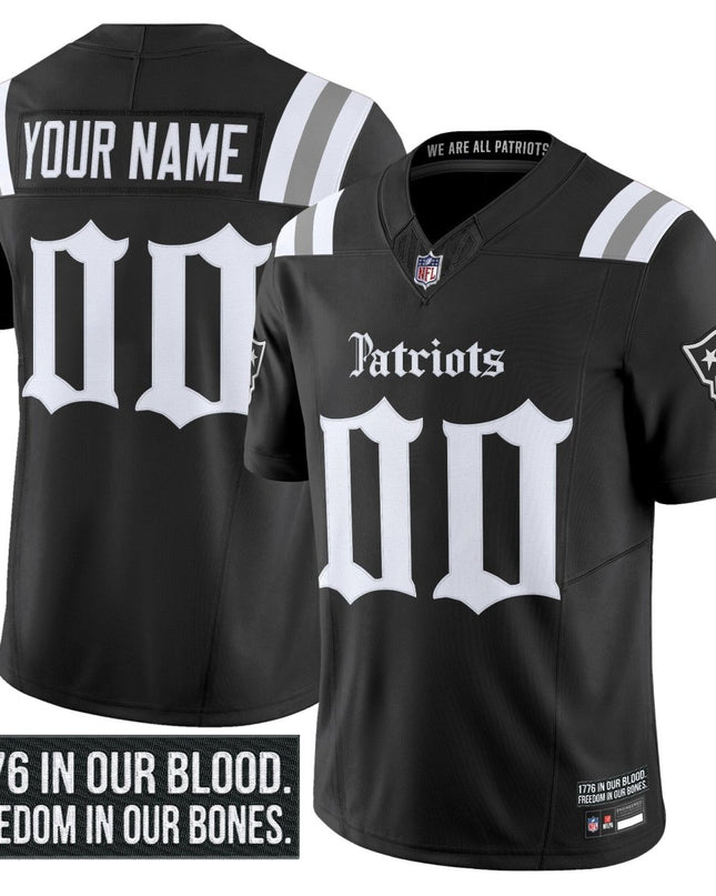 New England Patriots 'Gothic Revolution Edition' Vapor Limited Custom Jersey - All Stitched NEPAT_KDZ - KINDOZY