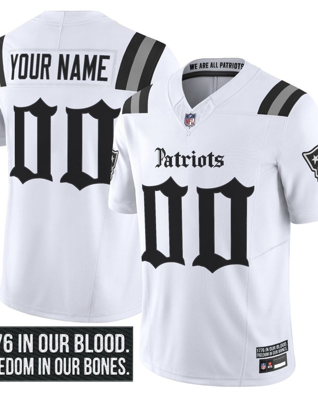 New England Patriots 'Gothic Revolution Edition' Vapor Limited Custom Jersey - All Stitched NEPAT_KDZ - KINDOZY