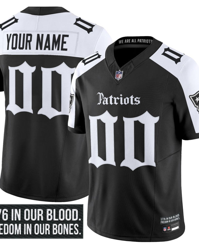 New England Patriots 'Gothic Revolution Edition' Vapor Limited Custom Jersey - All Stitched NEPAT_KDZ - KINDOZY