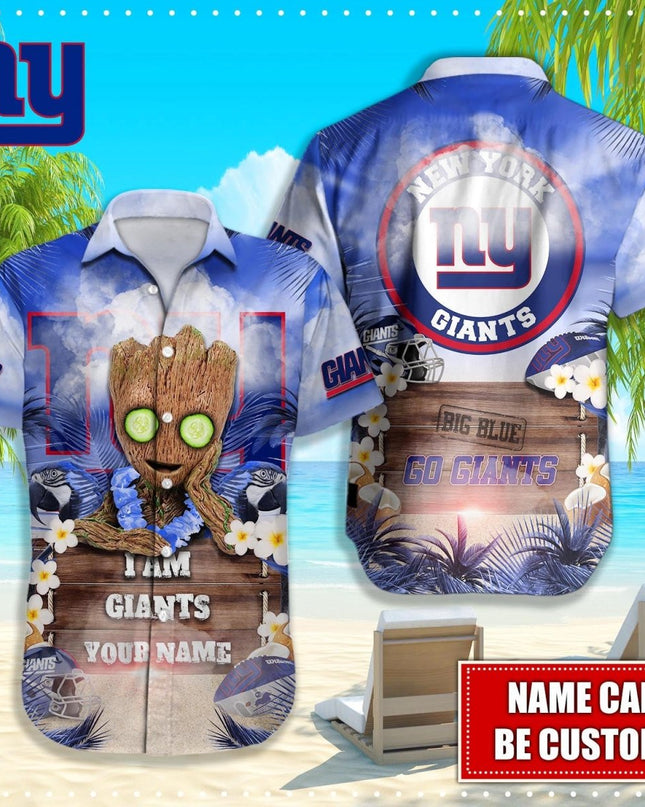 New York Giants NFL - Hawaiian shirt custom Q - 48112 NYG_KDZ - KINDOZY