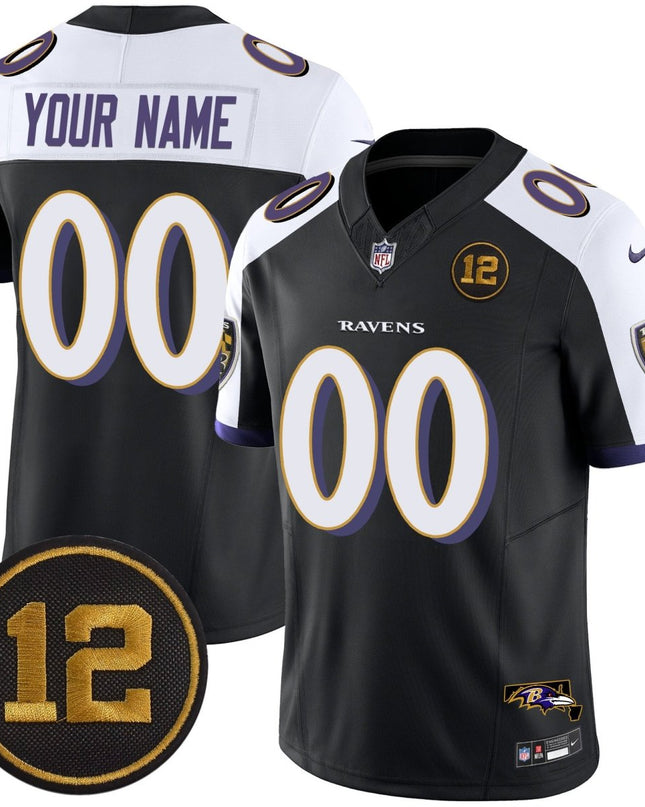 Ravens Jacoby Jones Patch Vapor Limited Custom Jersey - All Stitched BALRAV_KDZ - KINDOZY