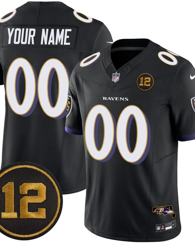 Ravens Jacoby Jones Patch Vapor Limited Custom Jersey - All Stitched BALRAV_KDZ - KINDOZY