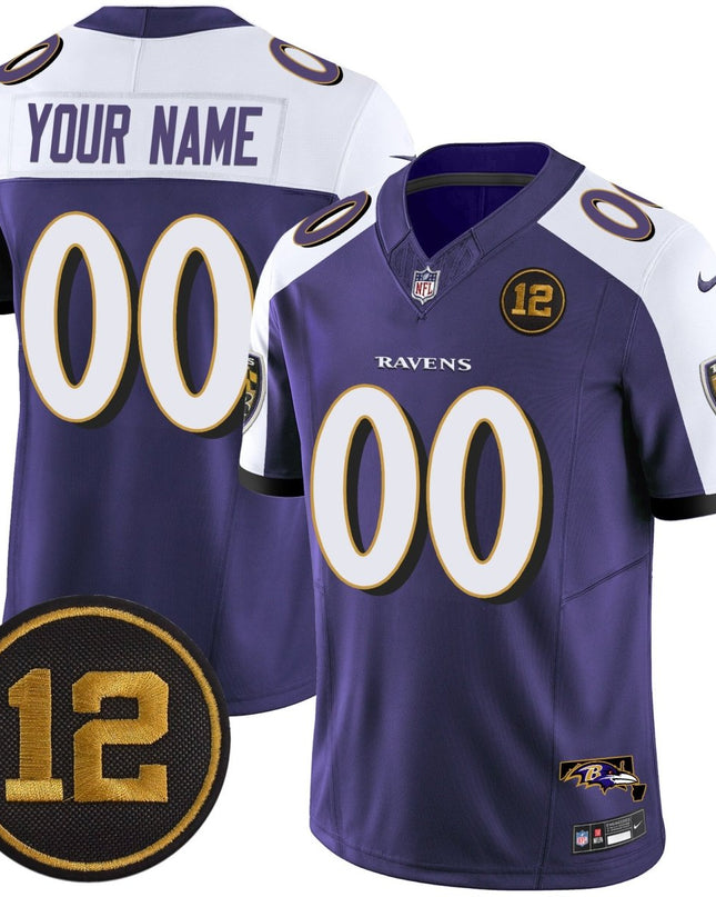 Ravens Jacoby Jones Patch Vapor Limited Custom Jersey - All Stitched BALRAV_KDZ - KINDOZY