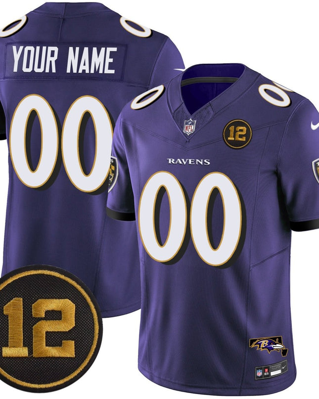 Ravens Jacoby Jones Patch Vapor Limited Custom Jersey - All Stitched BALRAV_KDZ - KINDOZY