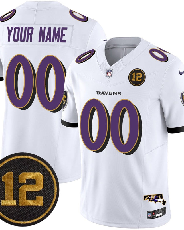 Ravens Jacoby Jones Patch Vapor Limited Custom Jersey - All Stitched BALRAV_KDZ - KINDOZY