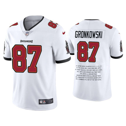 Rob Gronkowski Tampa Bay Buccaneers Career Highlight Limited Edition Jersey - Stitched TBBUC_KDZ - KINDOZY