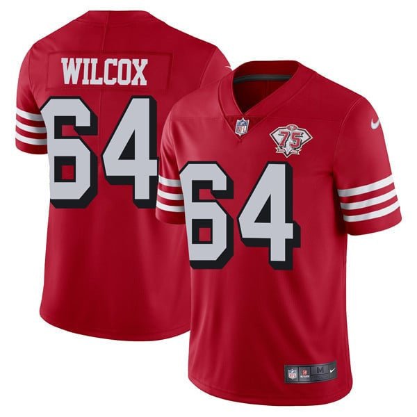 San Francisco 49Ers 75Th Anniversary Throwback Scarlet Jersey – All Stitched SF49_KDZ - KINDOZY