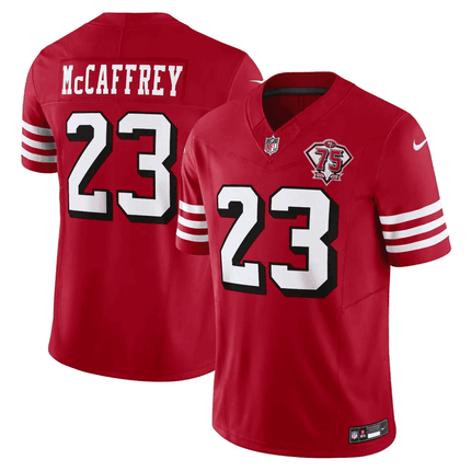 San Francisco 49Ers 75Th Anniversary Throwback Scarlet Jersey – All Stitched SF49_KDZ - KINDOZY