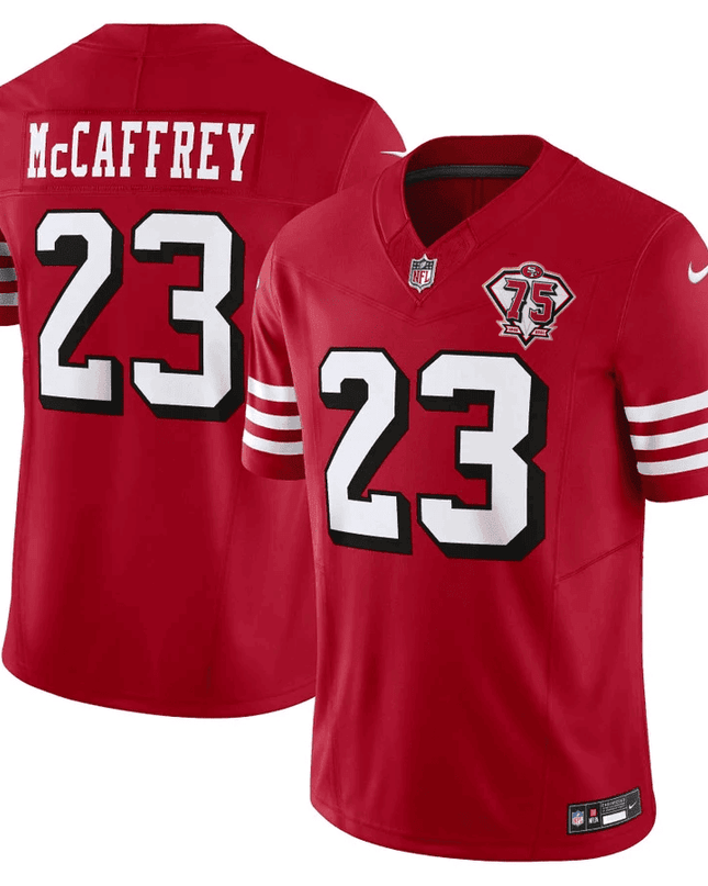 San Francisco 49Ers 75Th Anniversary Throwback Scarlet Jersey – All Stitched SF49_KDZ - KINDOZY