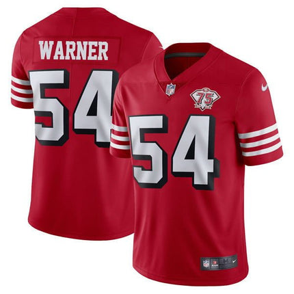 San Francisco 49Ers 75Th Anniversary Throwback Scarlet Jersey – All Stitched SF49_KDZ - KINDOZY