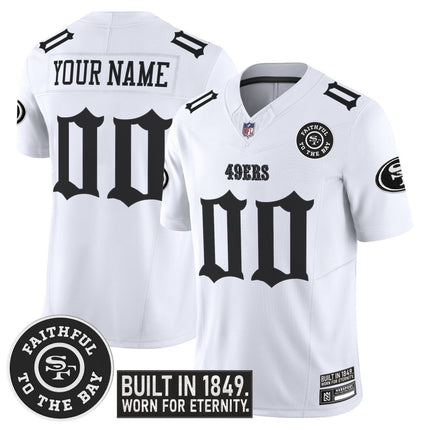 San Francisco 49ers 'Fog City Gothic Edition' Vapor Limited Custom Jersey - All Stitched SF49_KDZ - KINDOZY