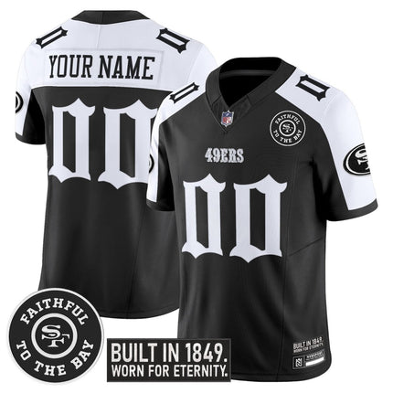 San Francisco 49ers 'Fog City Gothic Edition' Vapor Limited Custom Jersey - All Stitched SF49_KDZ - KINDOZY