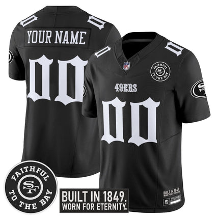 San Francisco 49ers 'Fog City Gothic Edition' Vapor Limited Custom Jersey - All Stitched SF49_KDZ - KINDOZY