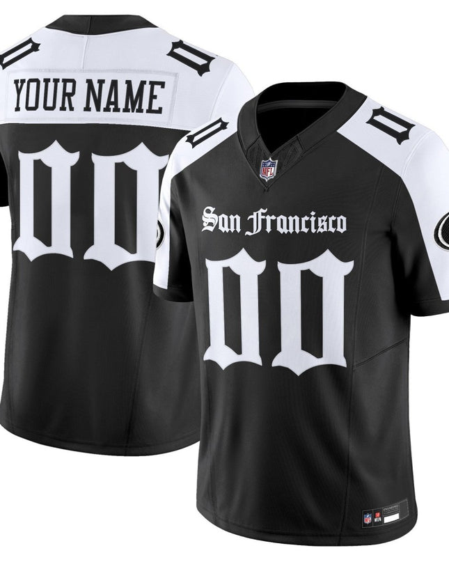 San Francisco 49ers 'Gothic Edition' Vapor Limited Custom Jersey - All Stitched SF49_KDZ - KINDOZY