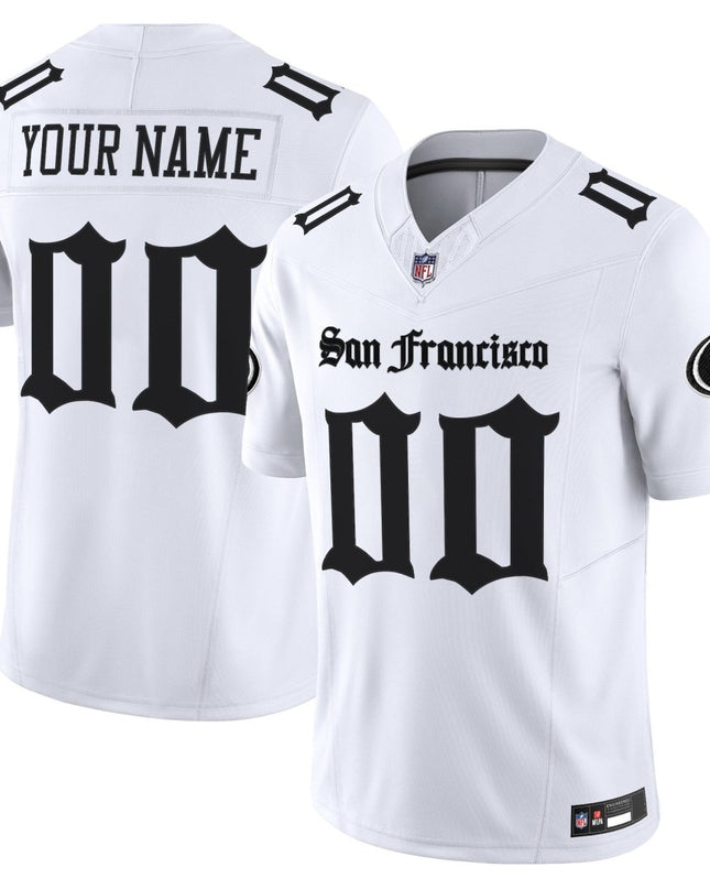 San Francisco 49ers 'Gothic Edition' Vapor Limited Custom Jersey - All Stitched SF49_KDZ - KINDOZY