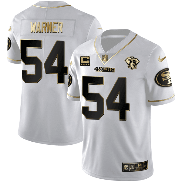 San Francisco 49ers White Gold Vapor Limited Jersey - All Stitched SF49_KDZ - KINDOZY