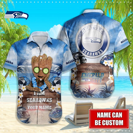 Seattle Seahawks NFL - Hawaiian shirt custom Q - 48112 SEA_KDZ - KINDOZY