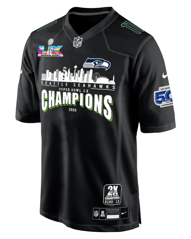 Super Bowl LX Champions Seattle Seahawks Stitched Jersey SEA_KDZ - KINDOZY