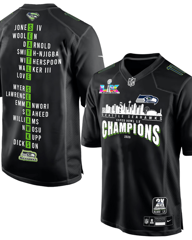 Super Bowl LX Champions Seattle Seahawks Stitched Jersey SEA_KDZ - KINDOZY