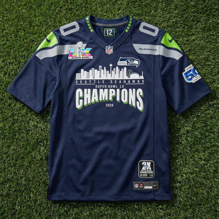 Super Bowl LX Champions Seattle Seahawks Stitched Jersey SEA_KDZ - KINDOZY