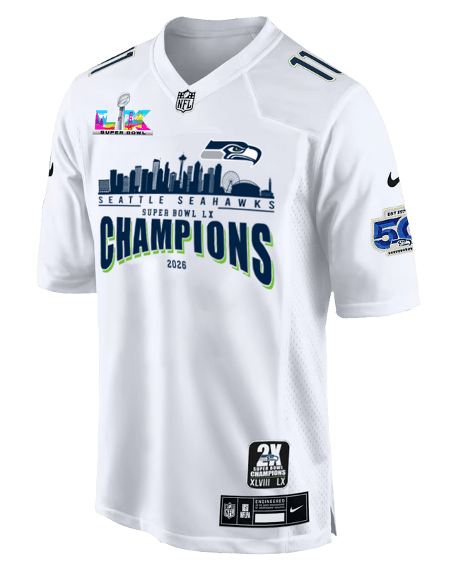 Super Bowl LX Champions Seattle Seahawks Stitched Jersey SEA_KDZ - KINDOZY