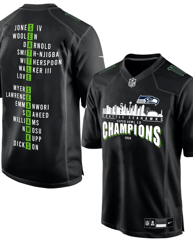 Super Bowl LX Champions Seattle Seahawks Stitched Jersey SEA_KDZ - KINDOZY
