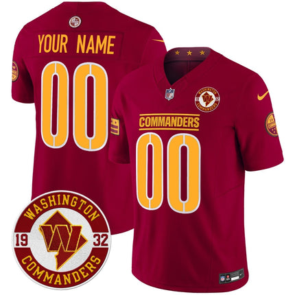 Washington Commanders 2024 Vapor Limited Custom Jersey - Est. 1932 Patch - All Stitched WASCOM_KDZ - KINDOZY