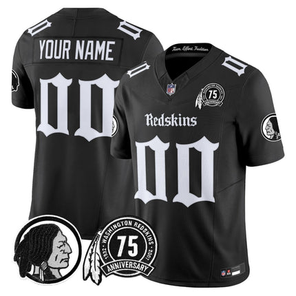 Washington Redskins 'Gothic Capital Edition' Vapor Limited Custom Jersey - All Stitched - KINDOZY