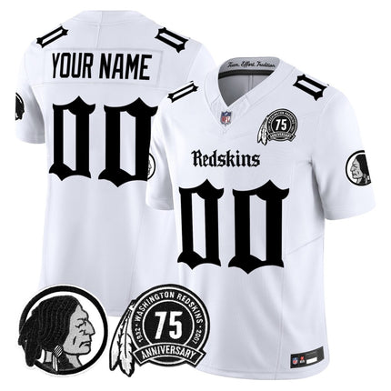 Washington Redskins 'Gothic Capital Edition' Vapor Limited Custom Jersey - All Stitched - KINDOZY