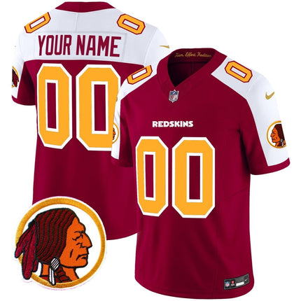 Washington Redskins Throwback Vapor Limited Custom Jersey V2 - All Stitched - KINDOZY