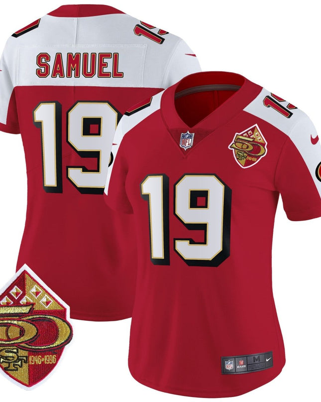 Women's 49ers 1996 Throwback Vapor Limited Jersey - All Stitched SF49_KDZ - KINDOZY