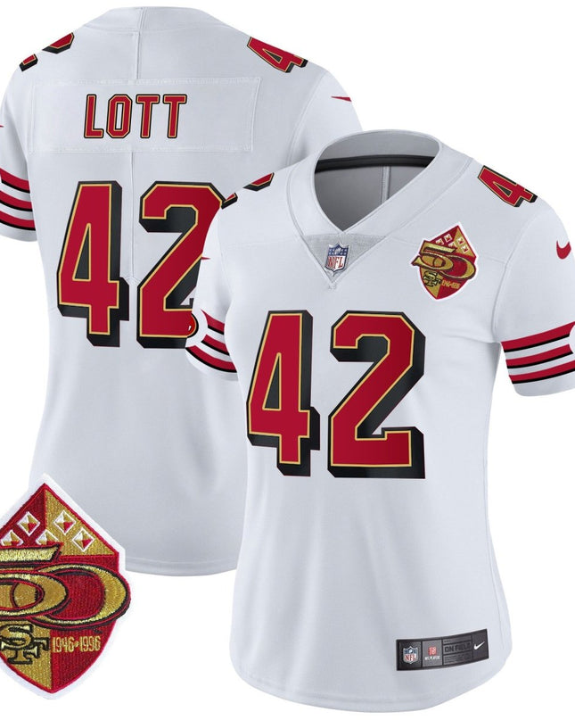 Women's 49ers 1996 Throwback Vapor Limited Jersey - All Stitched SF49_KDZ - KINDOZY