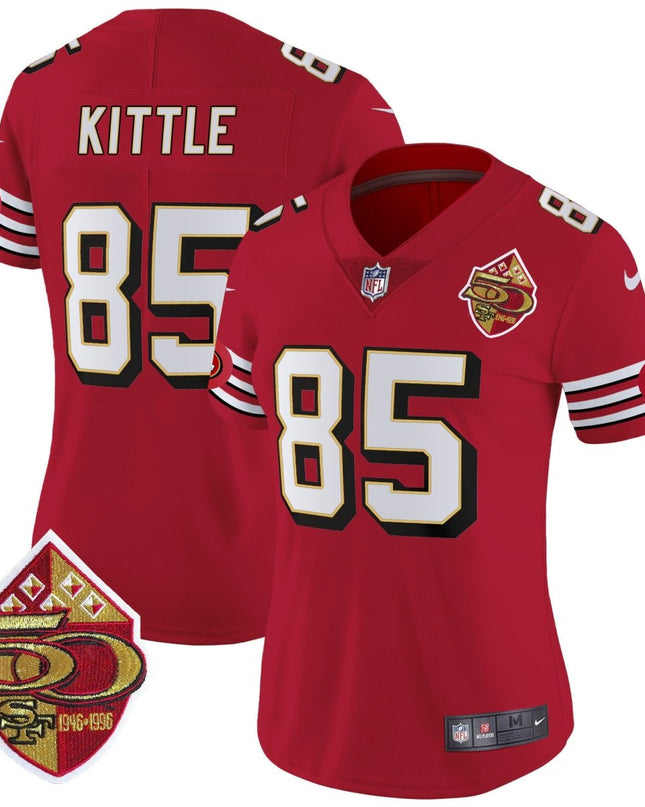 Women's 49ers 1996 Throwback Vapor Limited Jersey - All Stitched SF49_KDZ - KINDOZY
