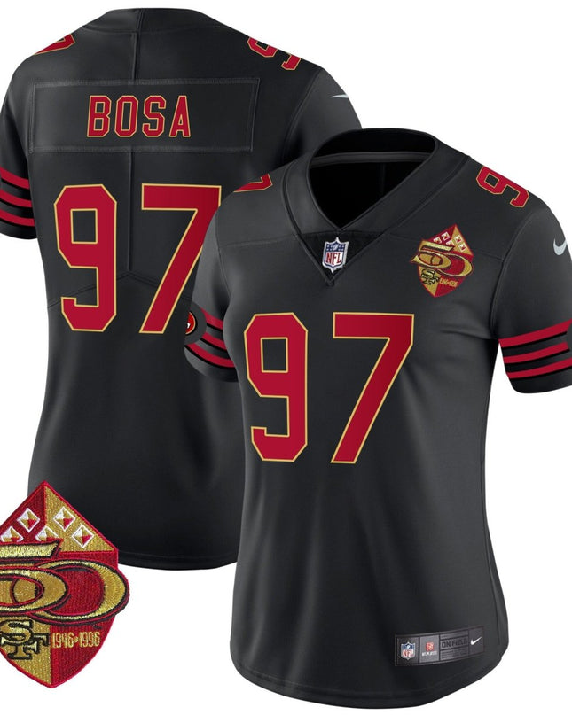 Women's 49ers 1996 Throwback Vapor Limited Jersey - All Stitched SF49_KDZ - KINDOZY