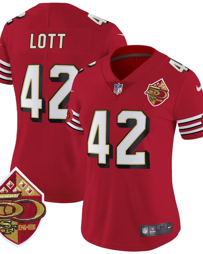 Women's 49ers 1996 Throwback Vapor Limited Jersey - All Stitched SF49_KDZ - KINDOZY