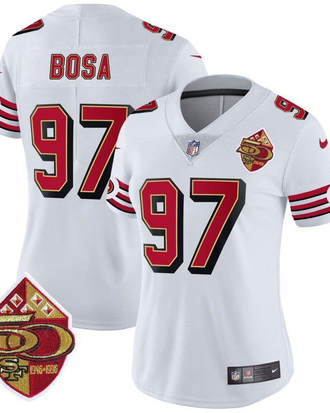 Women's 49ers 1996 Throwback Vapor Limited Jersey - All Stitched SF49_KDZ - KINDOZY