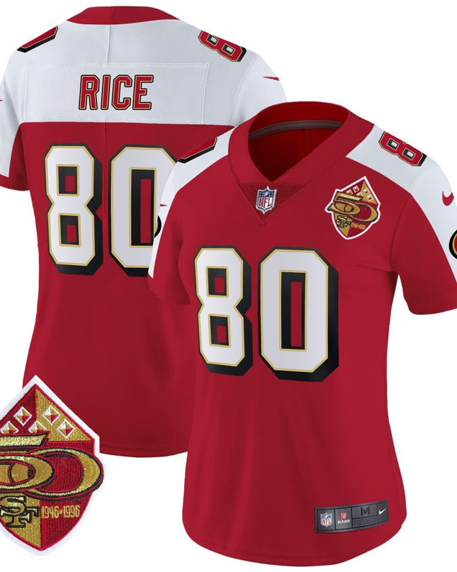 Women's 49ers 1996 Throwback Vapor Limited Jersey - All Stitched SF49_KDZ - KINDOZY