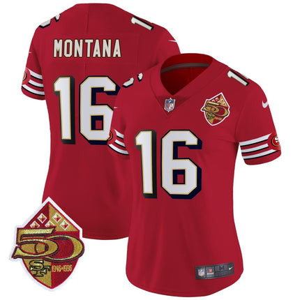 Women's 49ers 1996 Throwback Vapor Limited Jersey - All Stitched SF49_KDZ - KINDOZY