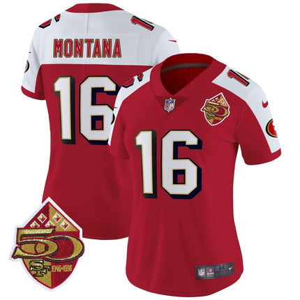 Women's 49ers 1996 Throwback Vapor Limited Jersey - All Stitched SF49_KDZ - KINDOZY