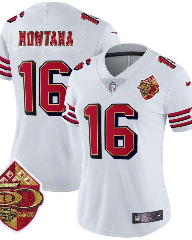 Women's 49ers 1996 Throwback Vapor Limited Jersey - All Stitched SF49_KDZ - KINDOZY