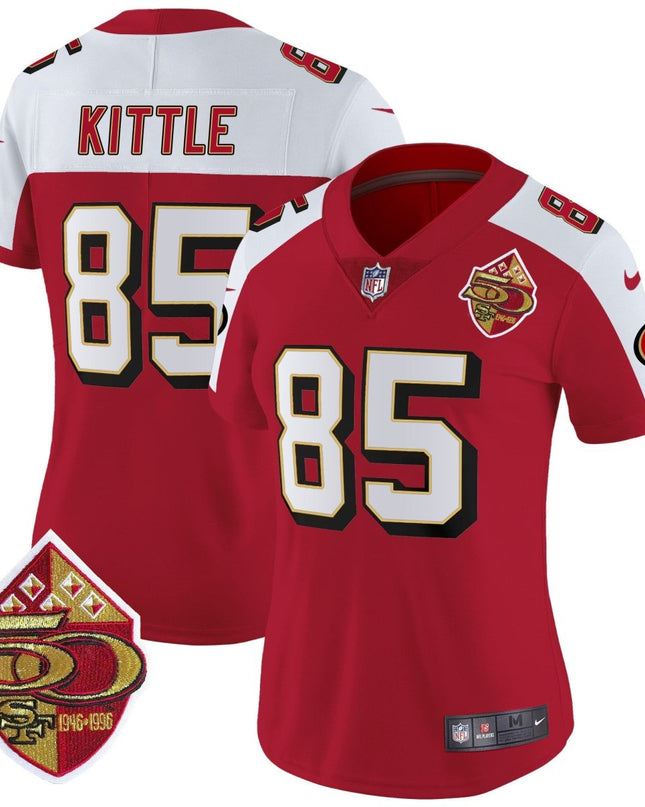 Women's 49ers 1996 Throwback Vapor Limited Jersey - All Stitched SF49_KDZ - KINDOZY