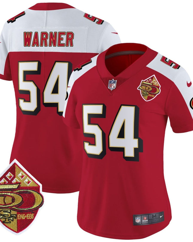 Women's 49ers 1996 Throwback Vapor Limited Jersey - All Stitched SF49_KDZ - KINDOZY