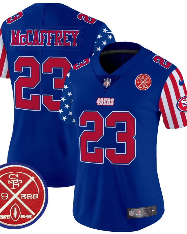 Women's 49ers American Style Vapor Limited Jersey - All Stitched SF49_KDZ - KINDOZY